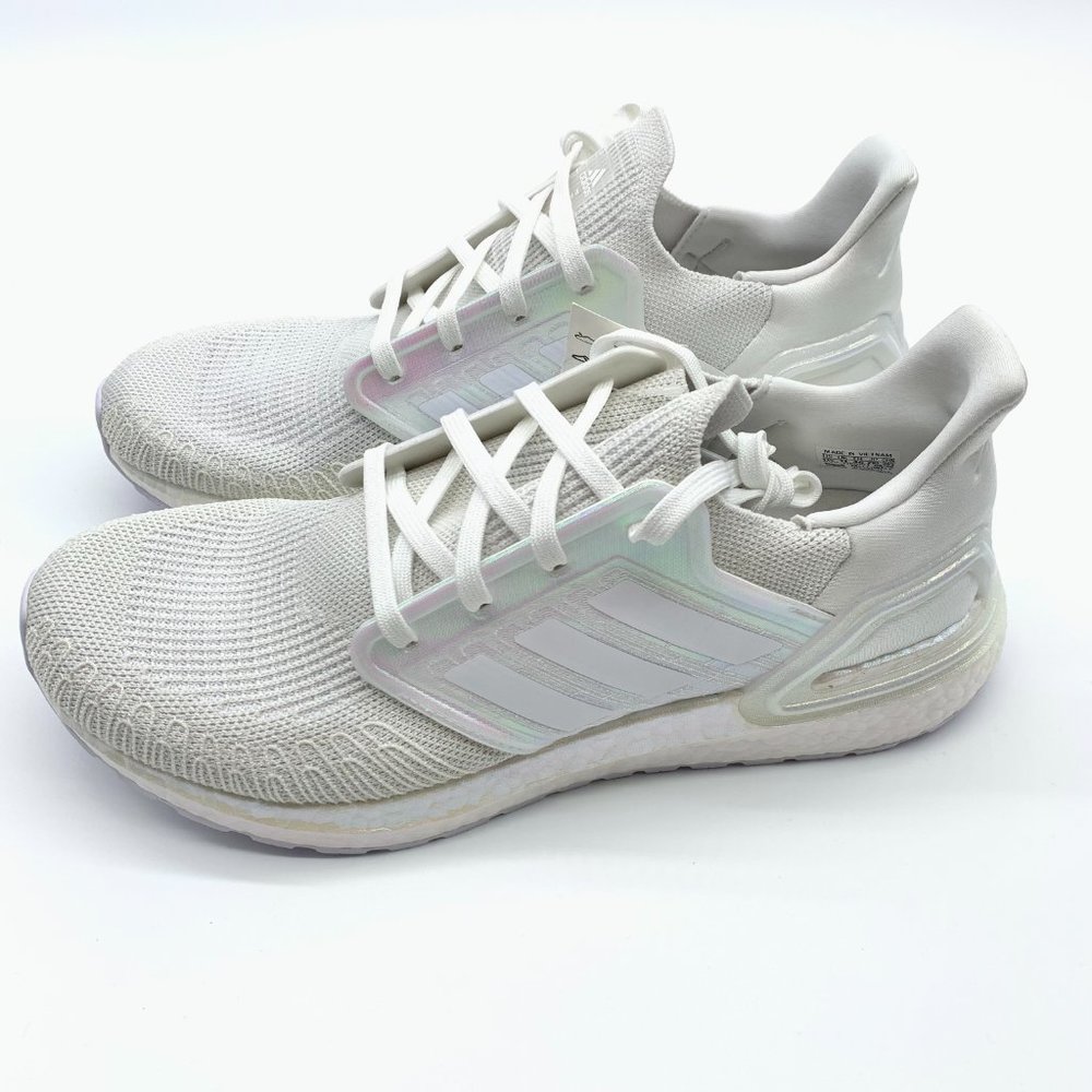 Adidas Ultraboost 20 Men's Running Shoes White Iridescent/Cloud White 11.5